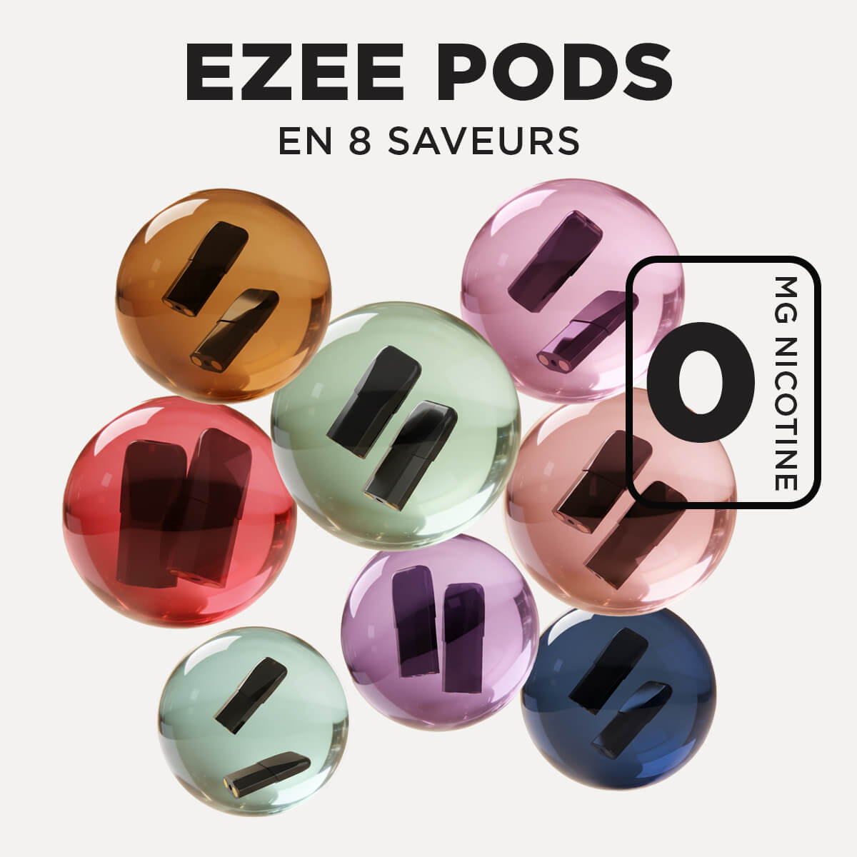 Ezee Pods Jetables Pack Découverte Sans Nicotine (Pack de 2x8)