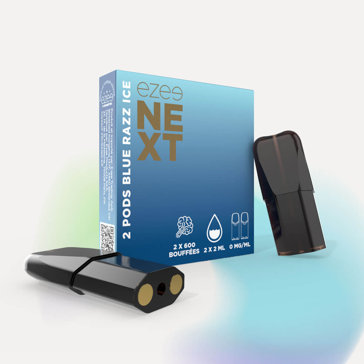 Kit de démarrage Pod Ezee Next Bleu - Blue Razz Ice 0mg