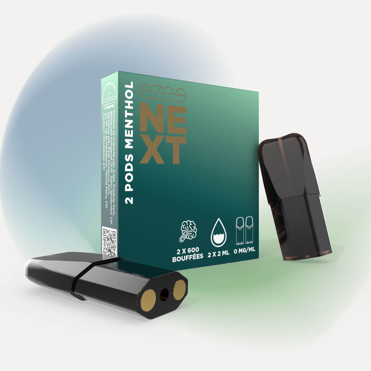 Kit de démarrage Pod Ezee Next Noir - Menthol 0mg