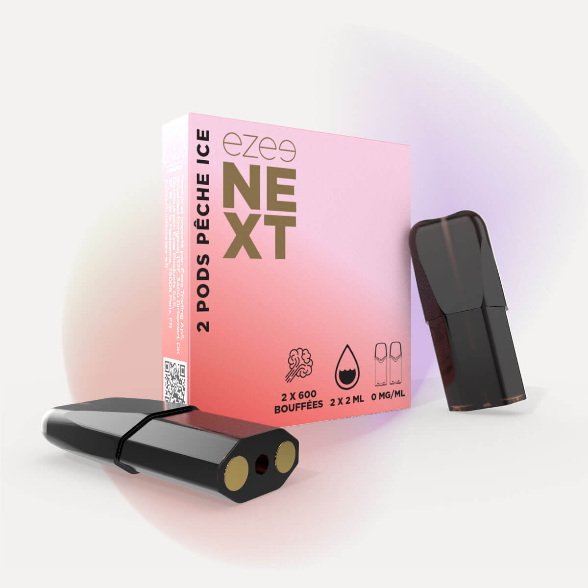 Kit de démarrage Pod Ezee Next Beige - Pêche Ice 0mg