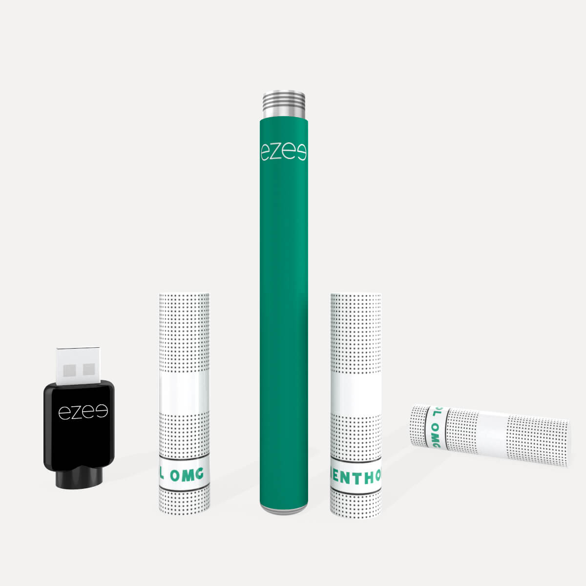 Kit de démarrage Cigalike Ezee Vert - Menthol 0mg