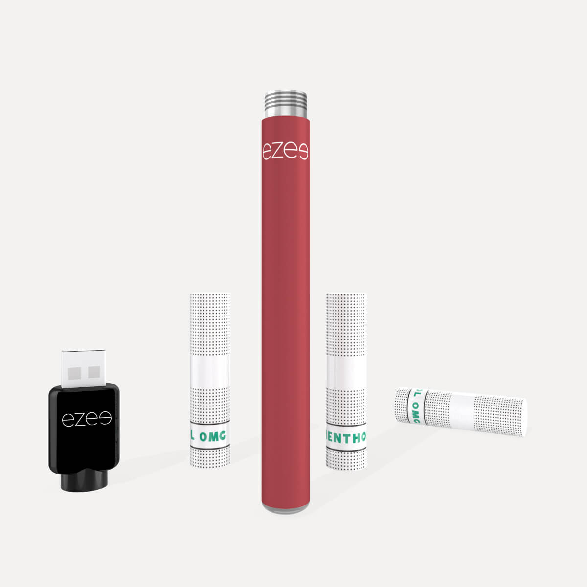 Kit de démarrage Cigalike Ezee Rouge - Menthol 0mg