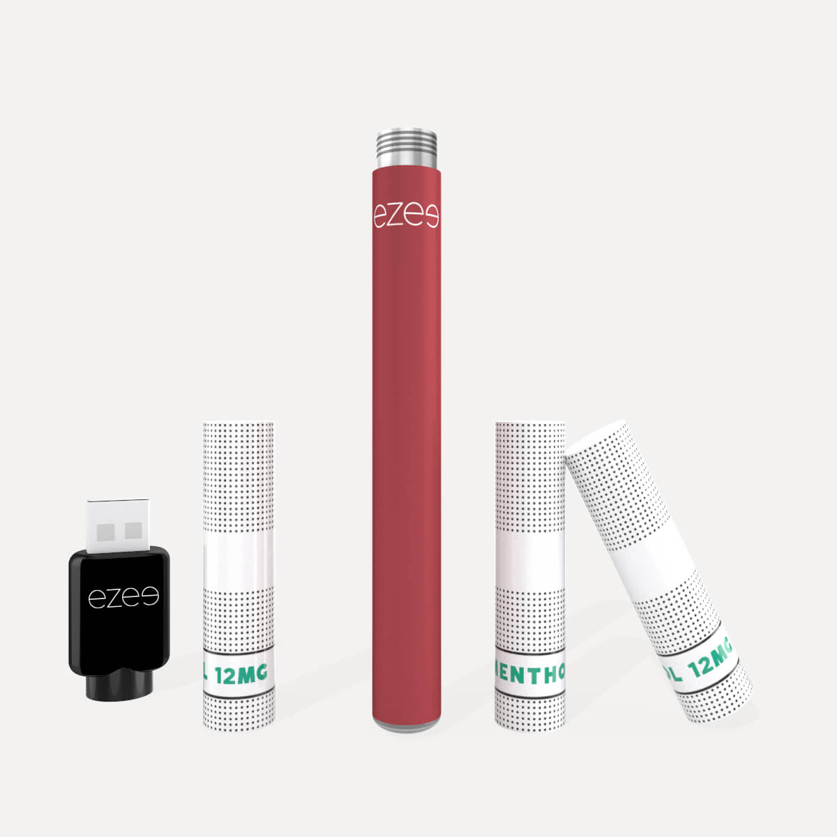 Kit de démarrage avec filtre Ezee Rouge - Menthol 12 mg