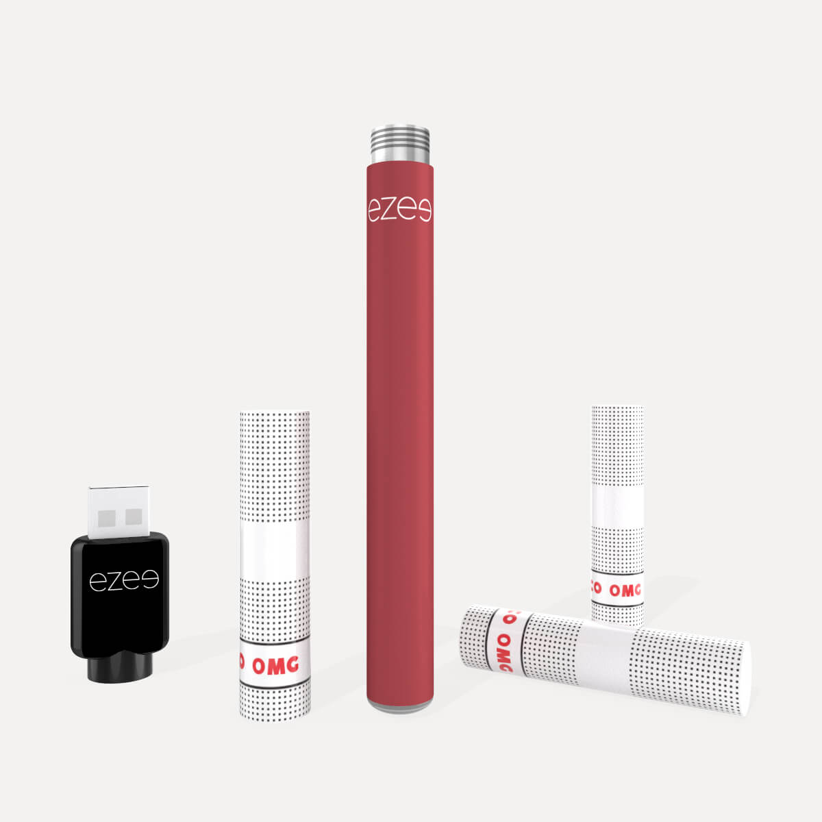 Kit de démarrage avec filtre Ezee Rouge - Tabac 0 mg
