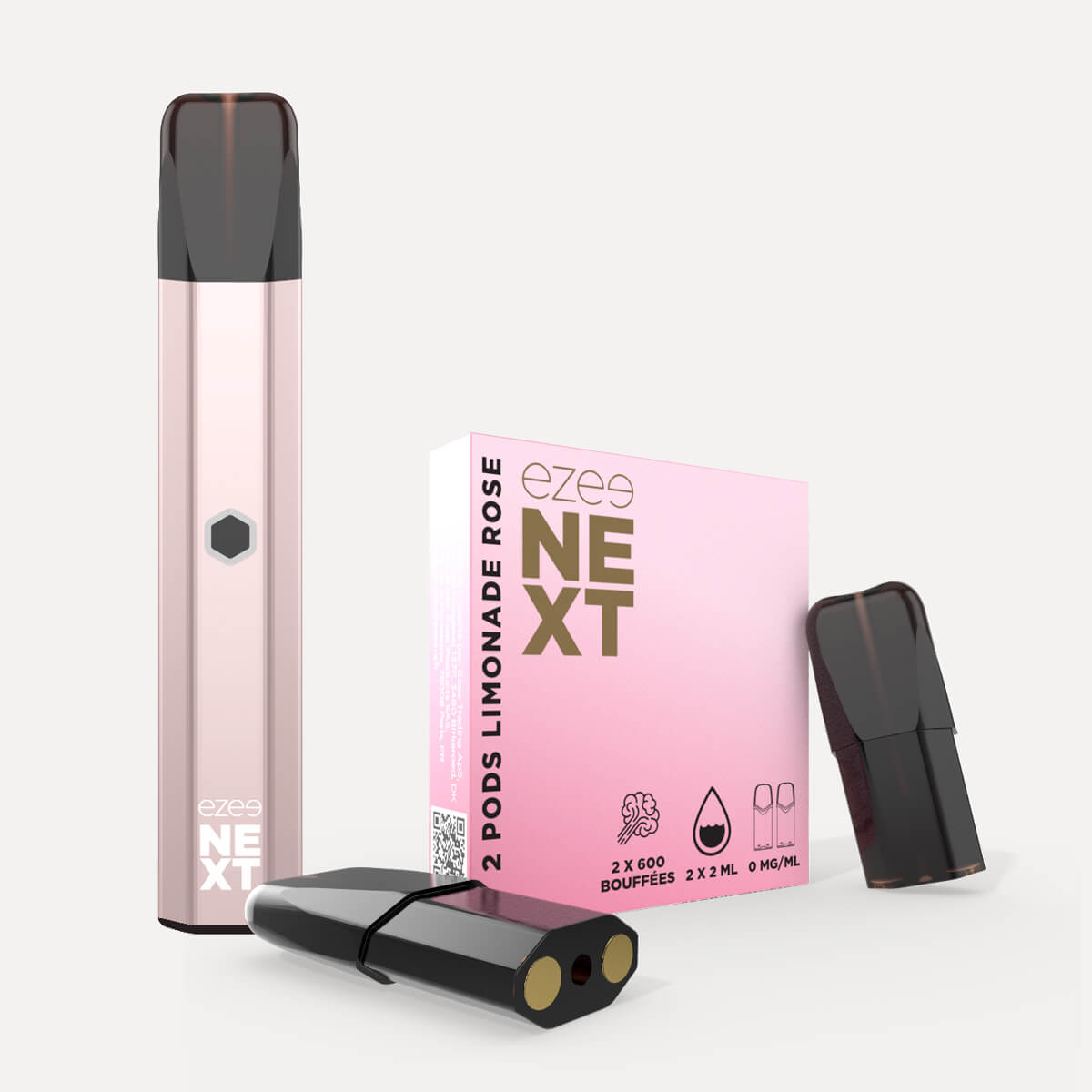 Kit de démarrage Pod Ezee Next Beige - Limonade rose 0mg