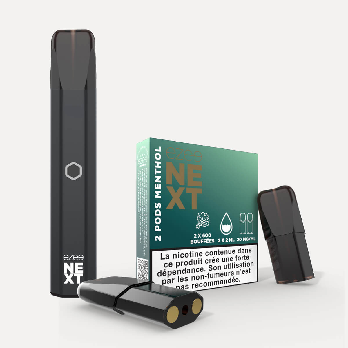 Kit de démarrage Pod Ezee Next Noir - Menthol 20mg