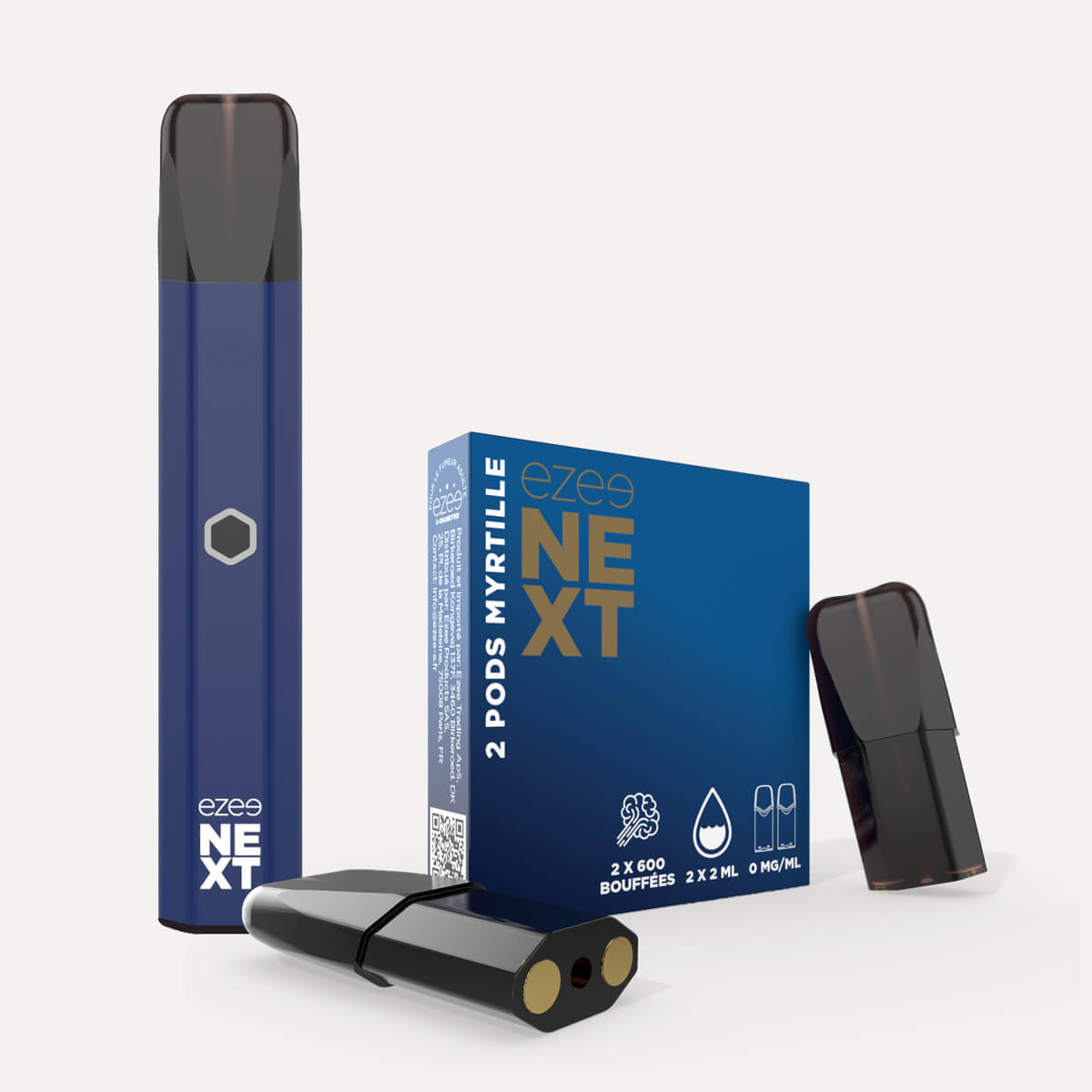 Kit Puff Bar Bleu - Myrtille Sans Nicotine