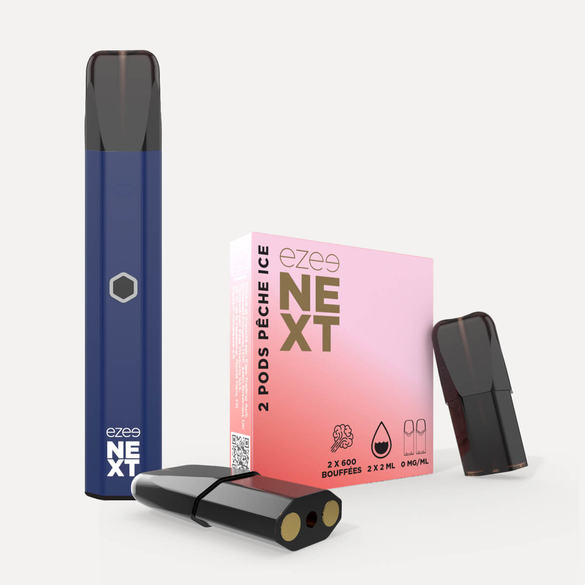 Kit de démarrage Pod Ezee Next Bleu - Pêche Ice 0mg