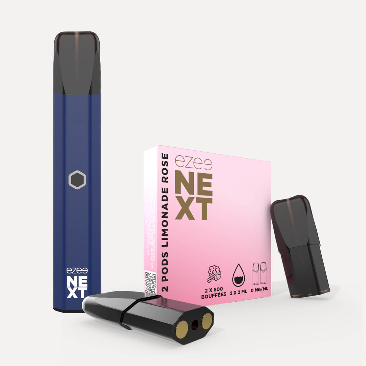 Kit de démarrage Pod Ezee Next Bleu - Limonade rose 0mg