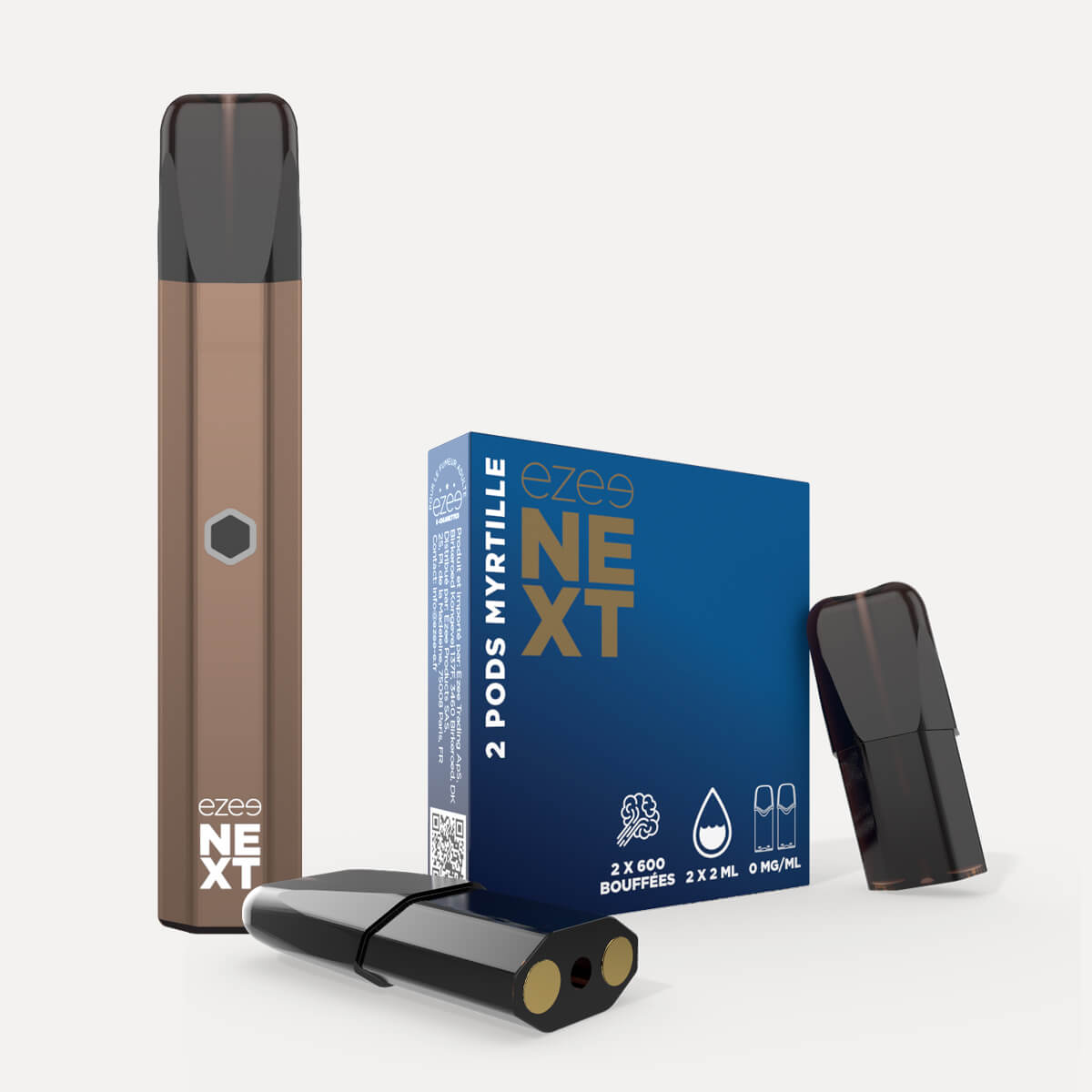 Kit de démarrage Pod Ezee Next Marron - Myrtille 0mg