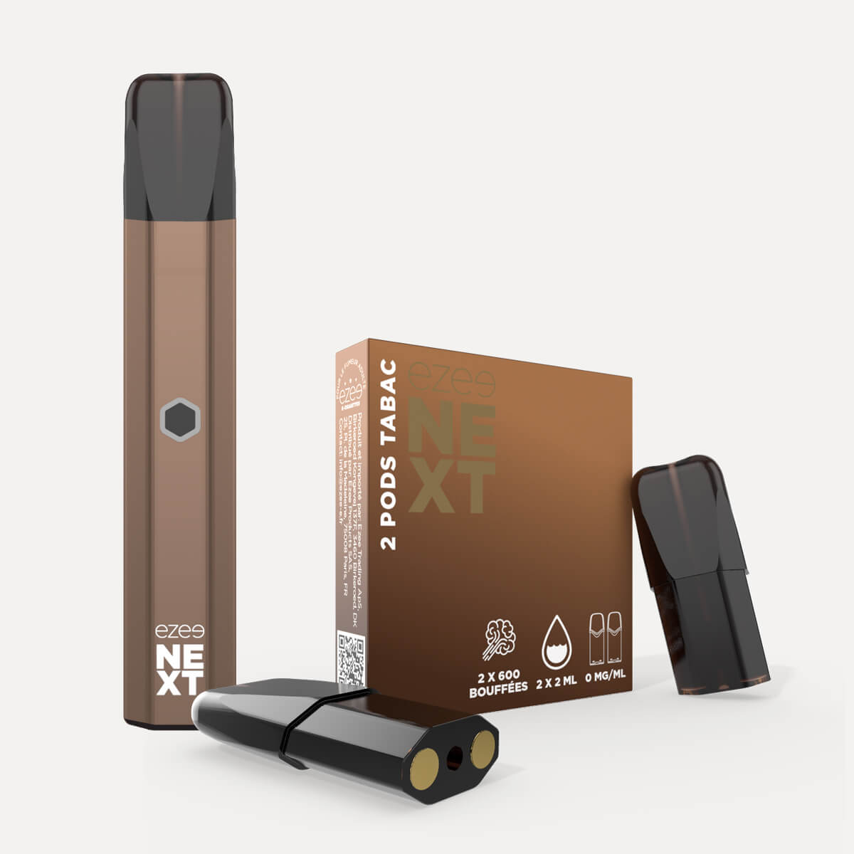 Kit de démarrage Pod Ezee Next Marron - Tabac 0mg