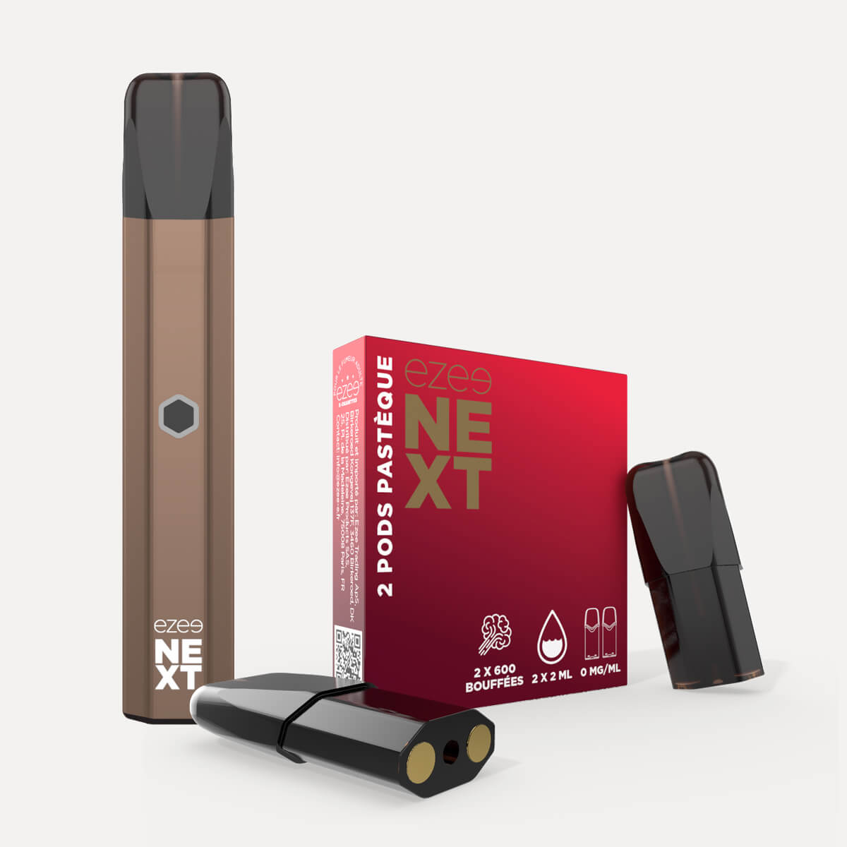Kit de démarrage Pod Ezee Next Marron - Pastèque Ice 0mg