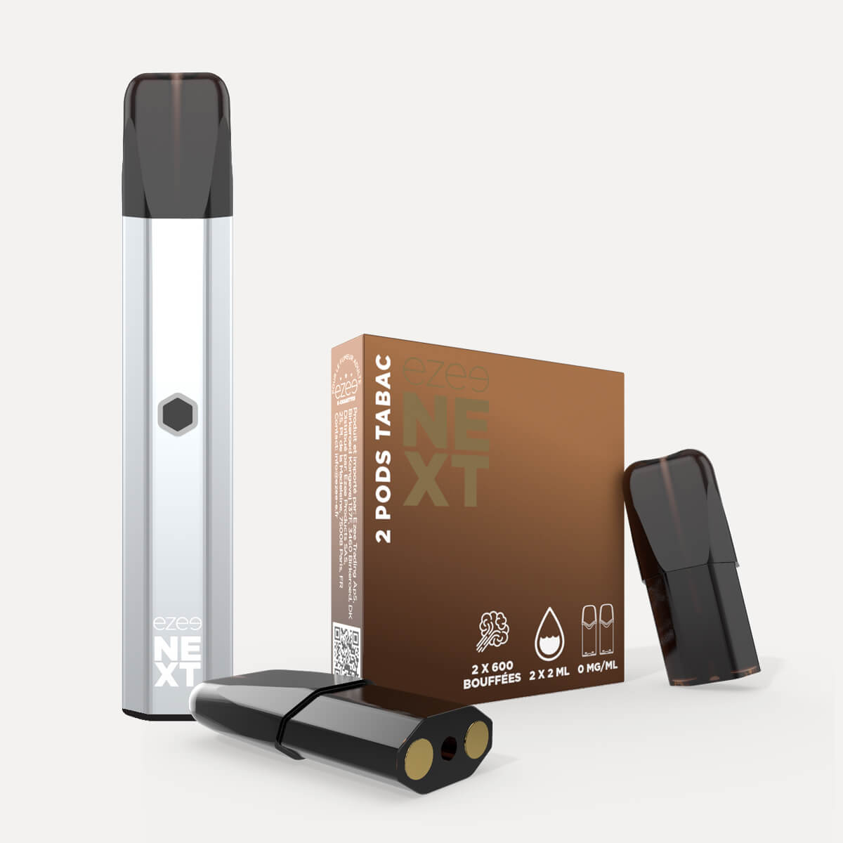 Kit Puff Bar Argent - Tabac Sans Nicotine