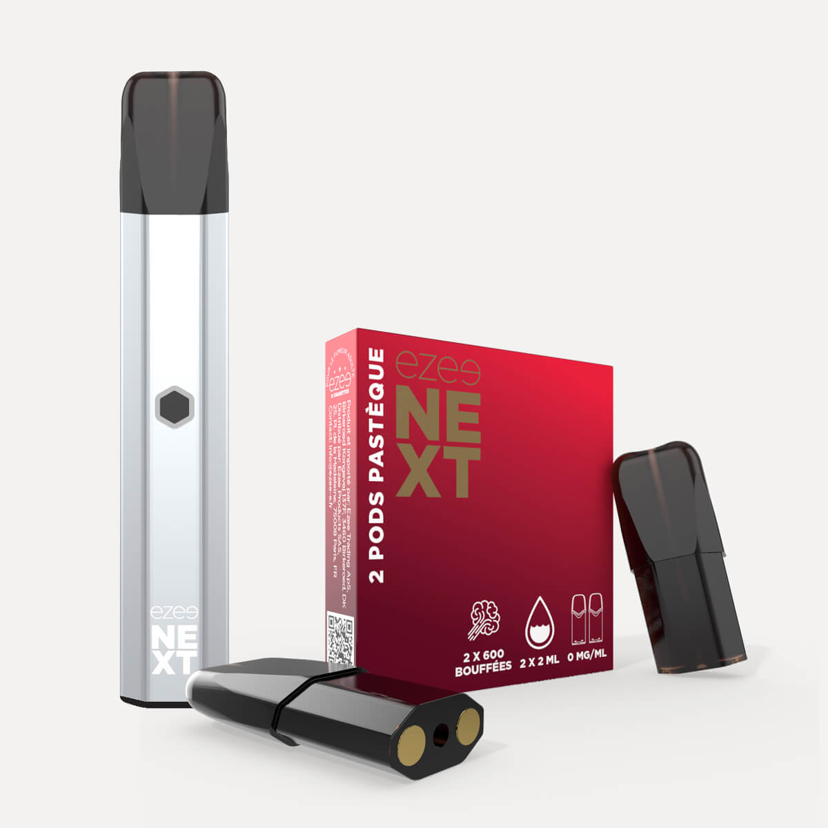 Kit de démarrage Pod Ezee Next Argent - Pastèque Ice 0mg