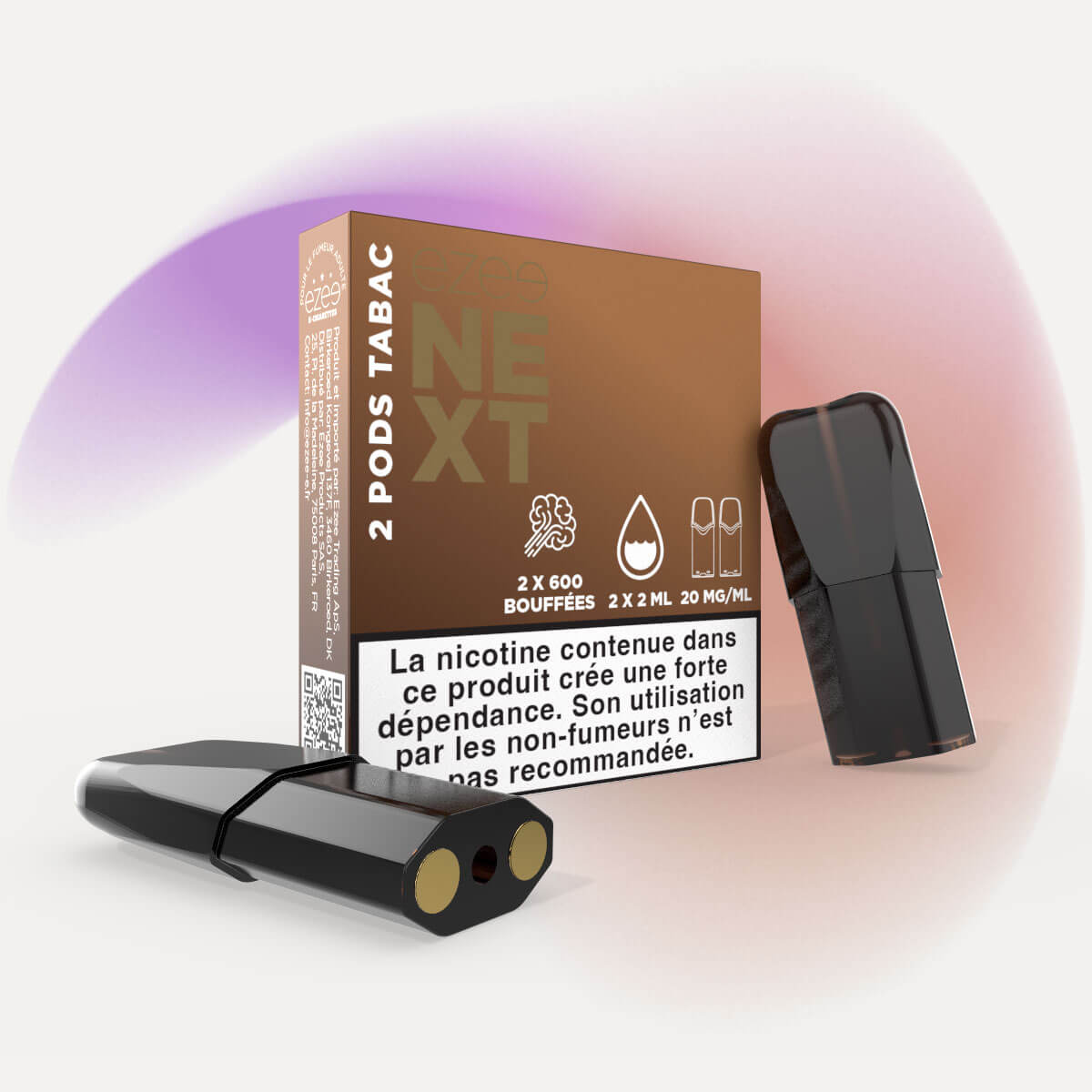 Kit de démarrage Pod Ezee Next Bleu - Tabac 20mg