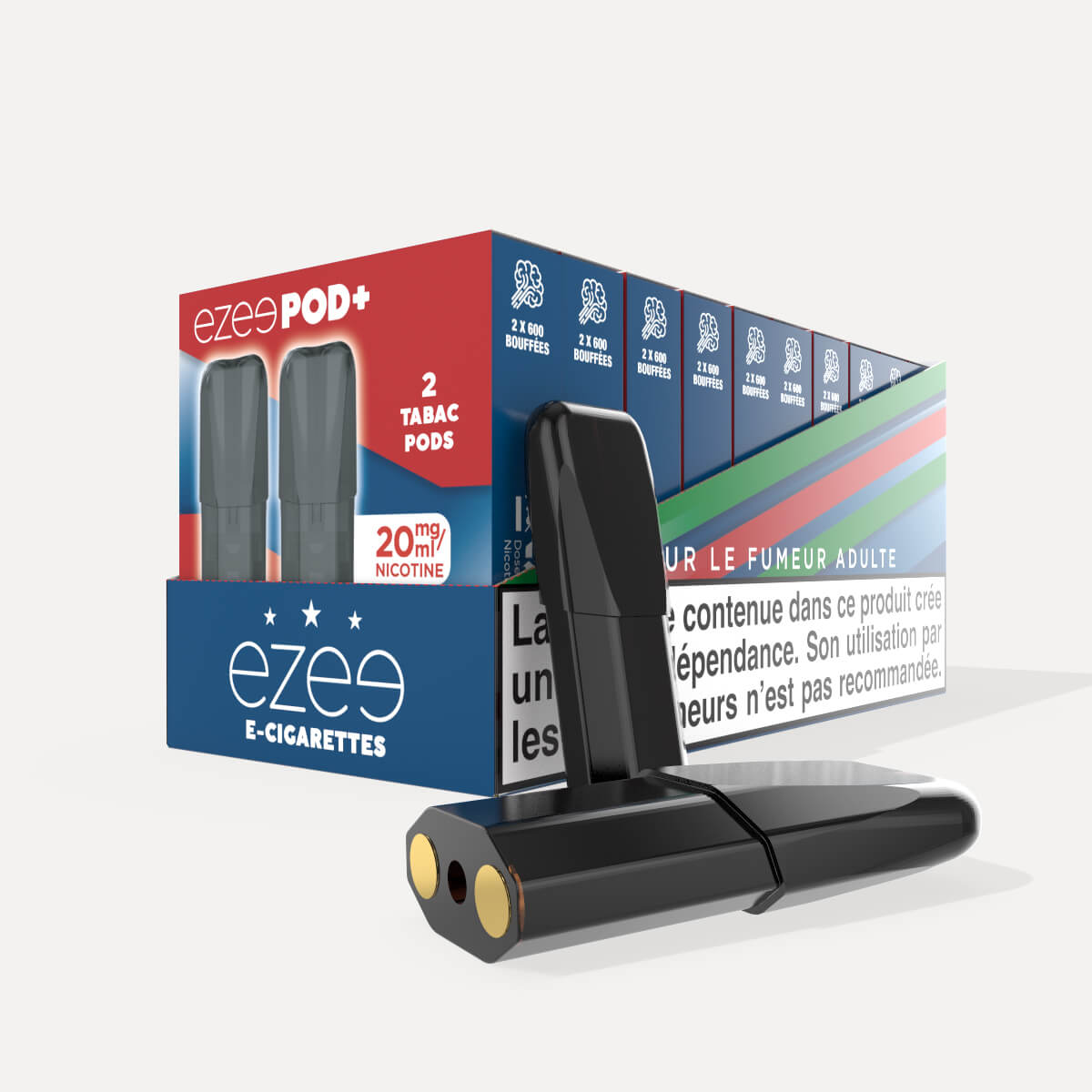 Ezee Pods Tabac 20 mg/ml de Nicotine 20 unités