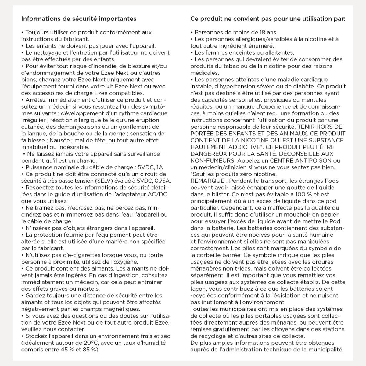 Kit de démarrage Pod Ezee Next Argent - Myrtille 0mg