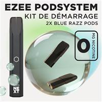 Kit de démarrage Pod Ezee Next Noir - Blue Razz Ice 0mg