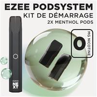Kit de démarrage Pod Ezee Next Noir - Menthol 0mg