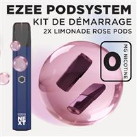 Kit de démarrage Pod Ezee Next Bleu - Limonade rose 0mg