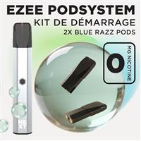Kit de démarrage Pod Ezee Next Argent - Blue Razz Ice 0mg