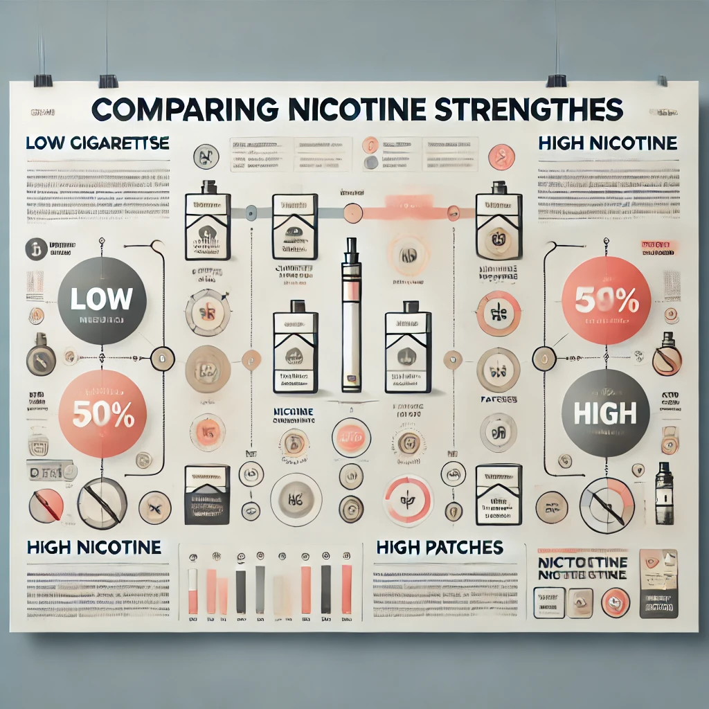 Comparer les concentrations de nicotine