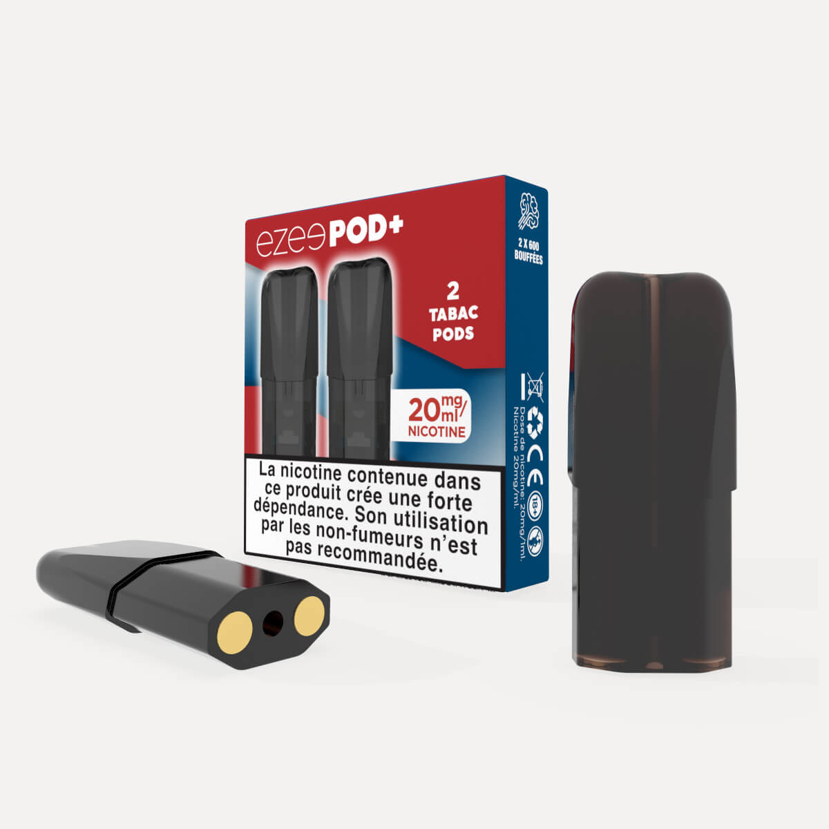 Recharges Ezee Pod Tabac 20mg/ml